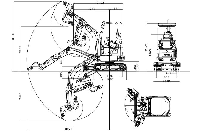 Mini-Pelle Rippa R18 - vue 6